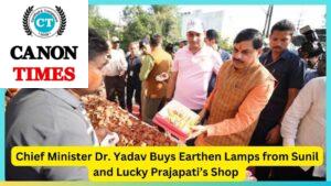 Chief Minister Dr. Yadav Buys Earthen Lamps from Sunil and Lucky Prajapati’s Shop** *Vendors Express Gratitude for Waiver on Market Fees