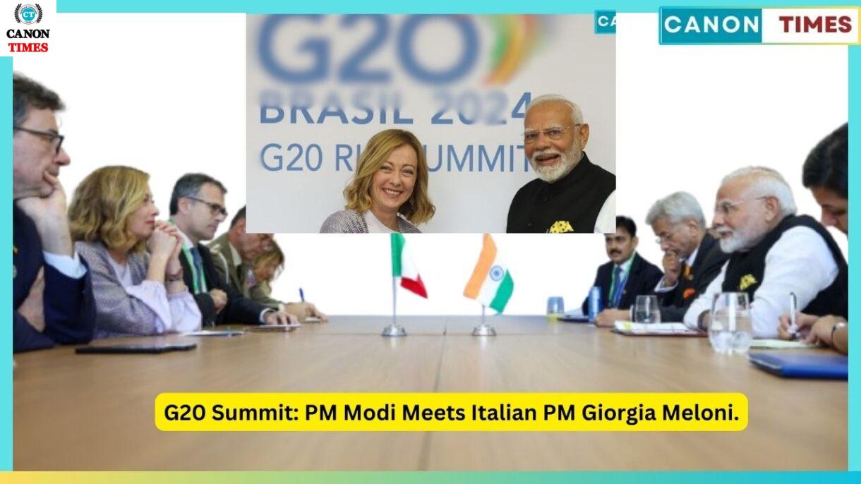 G20 Summit: PM Modi Meets Italian PM Giorgia Meloni.