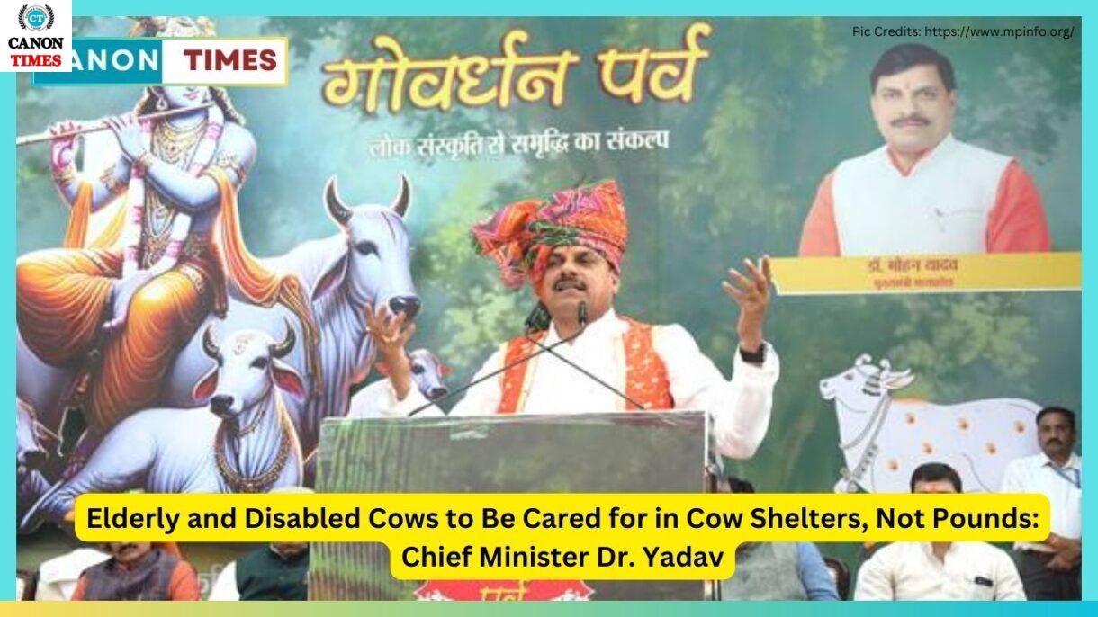 Elderly and Disabled Cows to Be Cared for in Cow Shelters, Not Pounds: Chief Minister Dr. Yadav