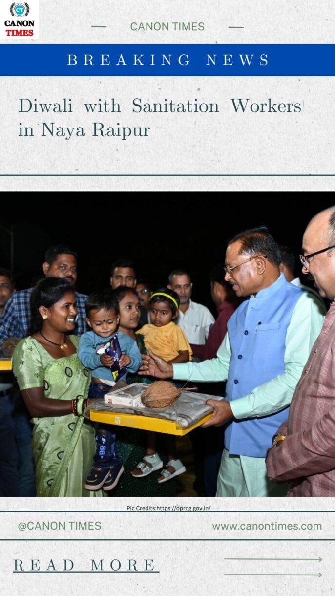 Diwali with Sanitation Workers in Naya Raipur