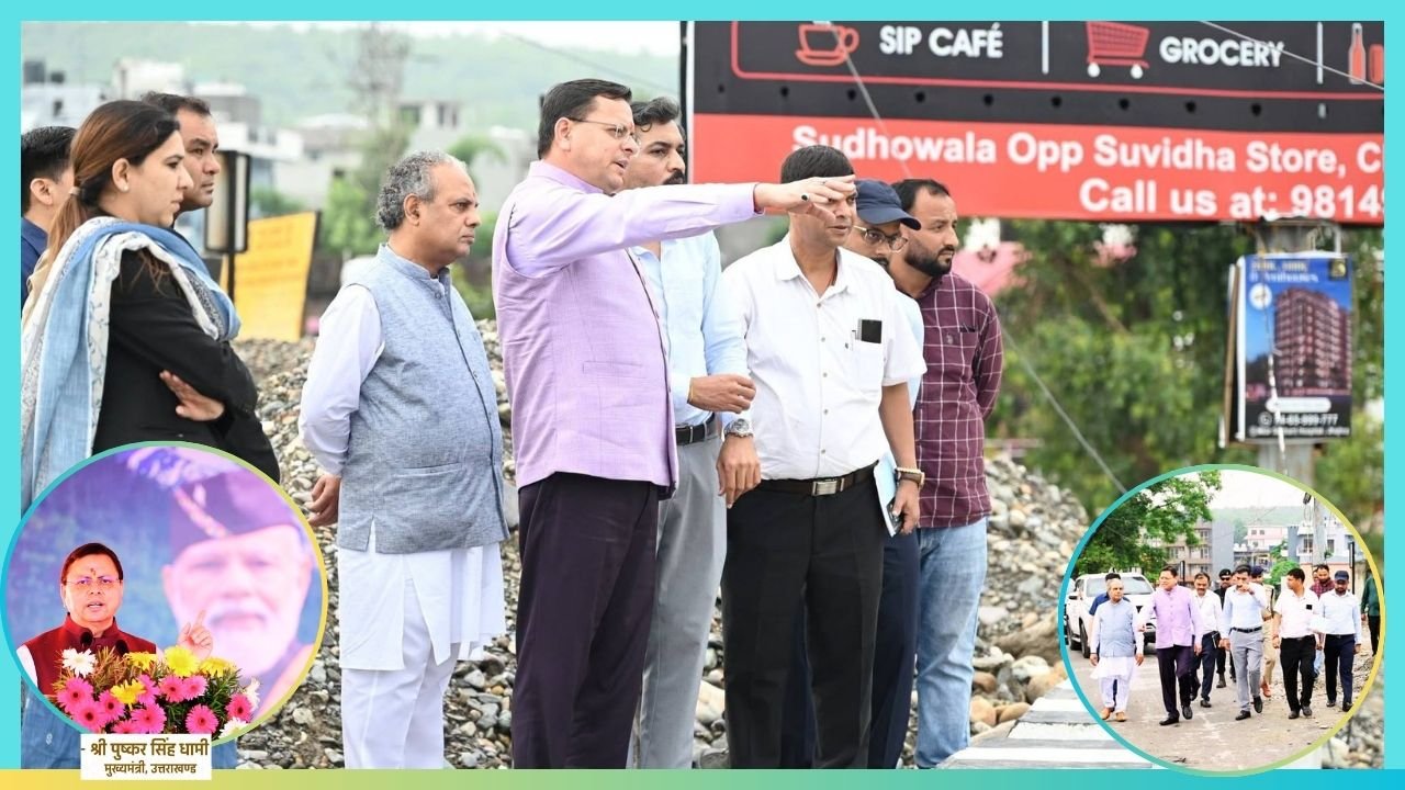 Dhami Inspects Nanda Ki Chowki Approach Road, Reviews 12-Hour Reconstruction