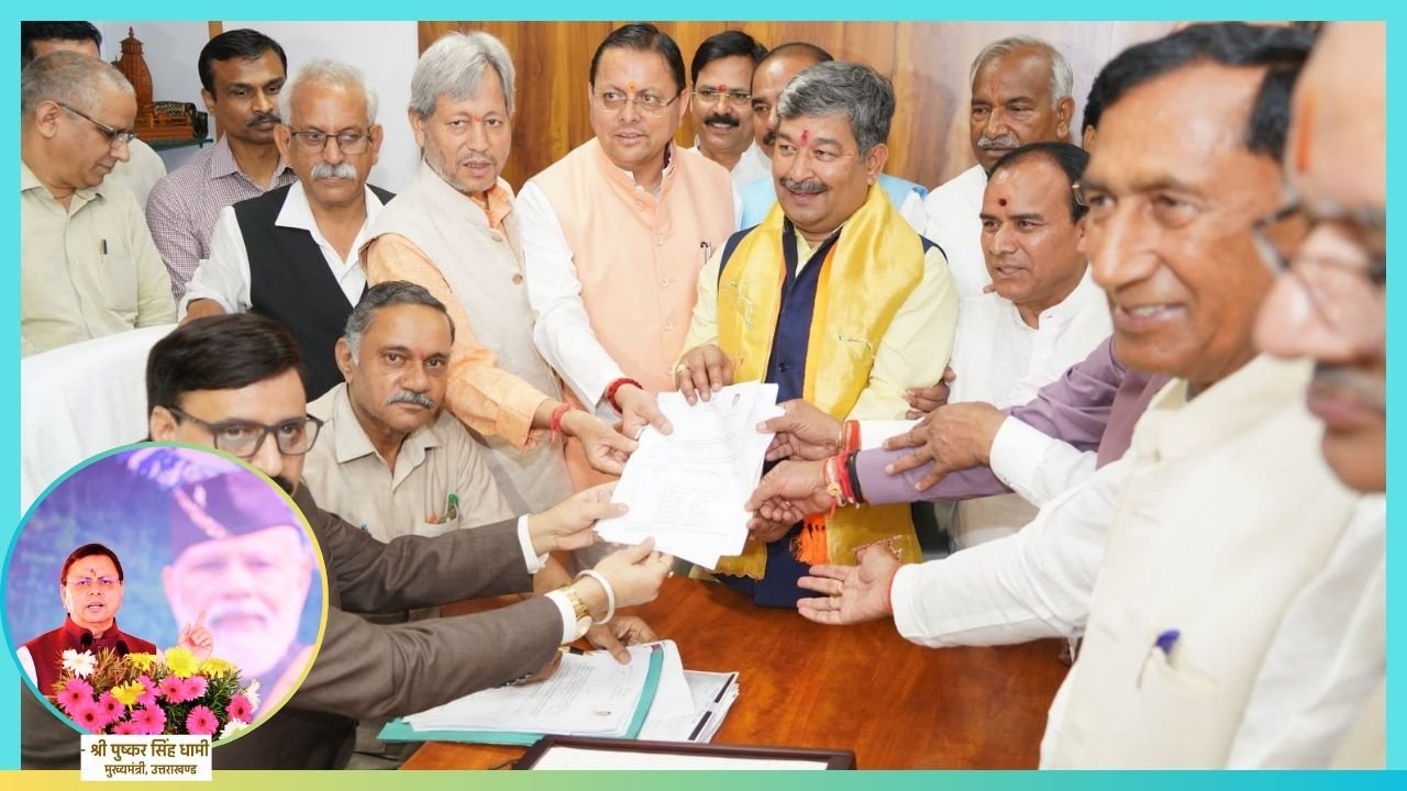 Dhami Attends Dinesh Arya’s Rajya Sabha Nomination in Dehradun